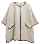 WCK520136 Solid Pocket Knit Kimono With Buttons - MiMi Wholesale