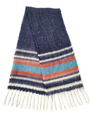 WCL120078 Cierra Multi Stripe Cozy Scarf With Fringe - MiMi Wholesale