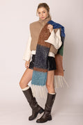 WCL120084 Sherrie Multi Stripe Cozy Scarf With Fringe - MiMi Wholesale