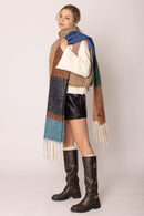 WCL120084 Sherrie Multi Stripe Cozy Scarf With Fringe - MiMi Wholesale