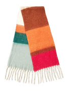 WCL120084 Sherrie Multi Stripe Cozy Scarf With Fringe - MiMi Wholesale
