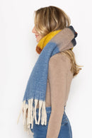 WCL120084 Sherrie Multi Stripe Cozy Scarf With Fringe - MiMi Wholesale