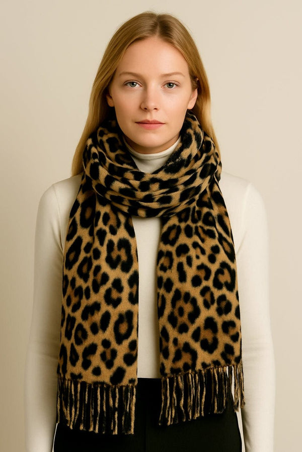 WCL520104 Noya Leopard Print Scarf - MiMi Wholesale