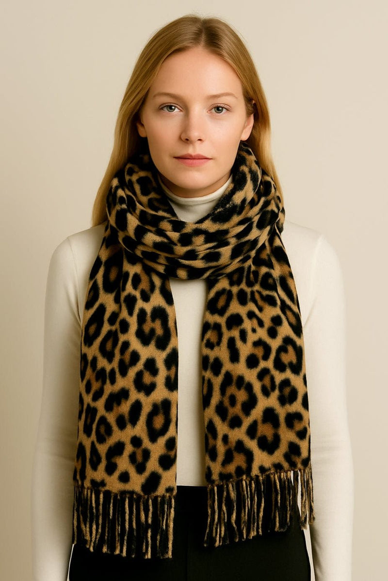 WCL520104 Noya Leopard Print Scarf - MiMi Wholesale