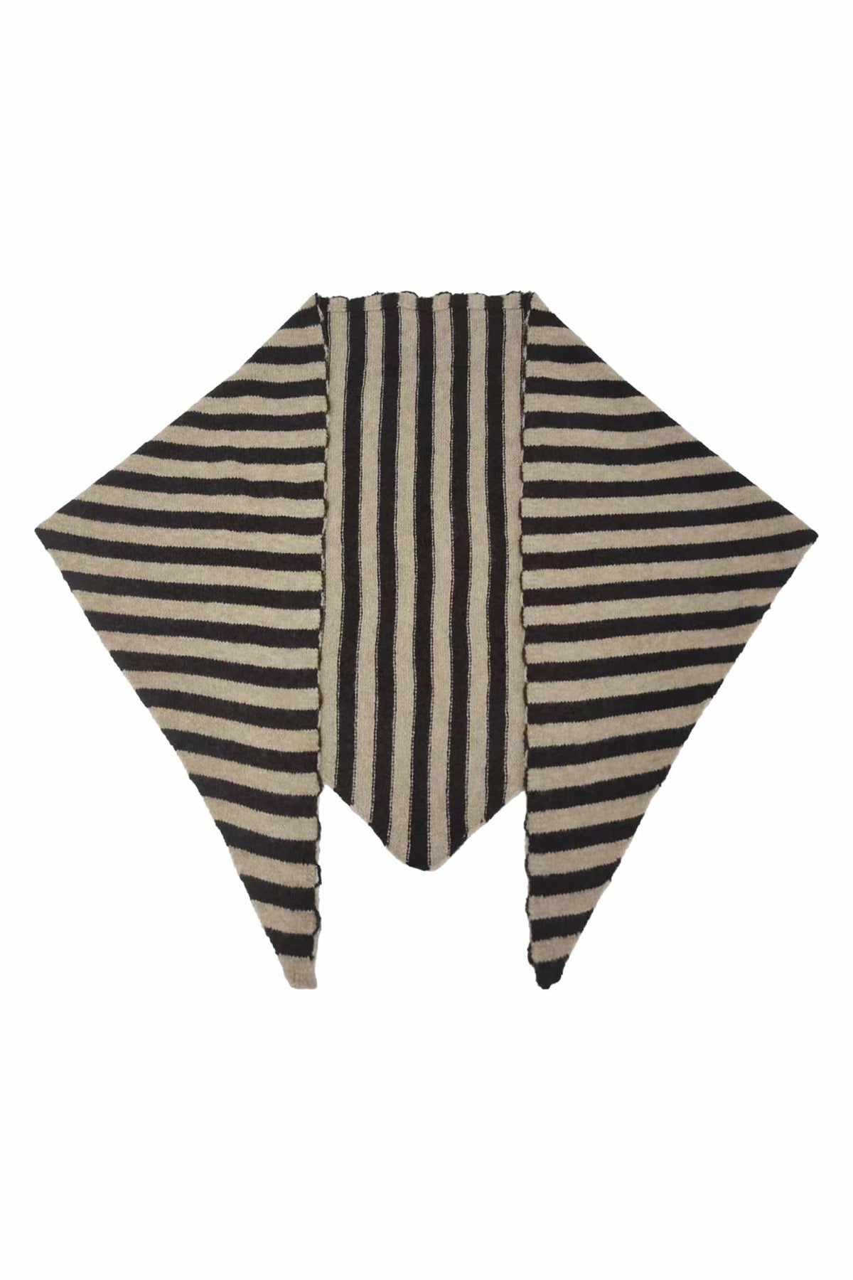 WCLS618 Clara Striped Triangle Knit Scarf - MiMi Wholesale