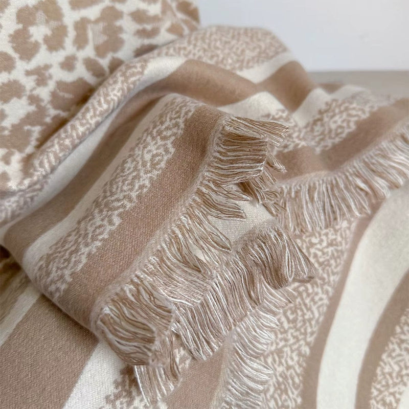 WCR520153 Leopard Print Ruana - MiMi Wholesale