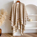 WCR520153 Leopard Print Ruana - MiMi Wholesale