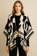 WCR520154 Flower Print Ruana - MiMi Wholesale