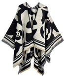 WCR520154 Flower Print Ruana - MiMi Wholesale