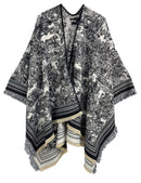 WCR520156 Torianne Print Ruana - MiMi Wholesale