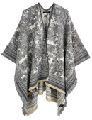 WCR520156 Torianne Print Ruana - MiMi Wholesale