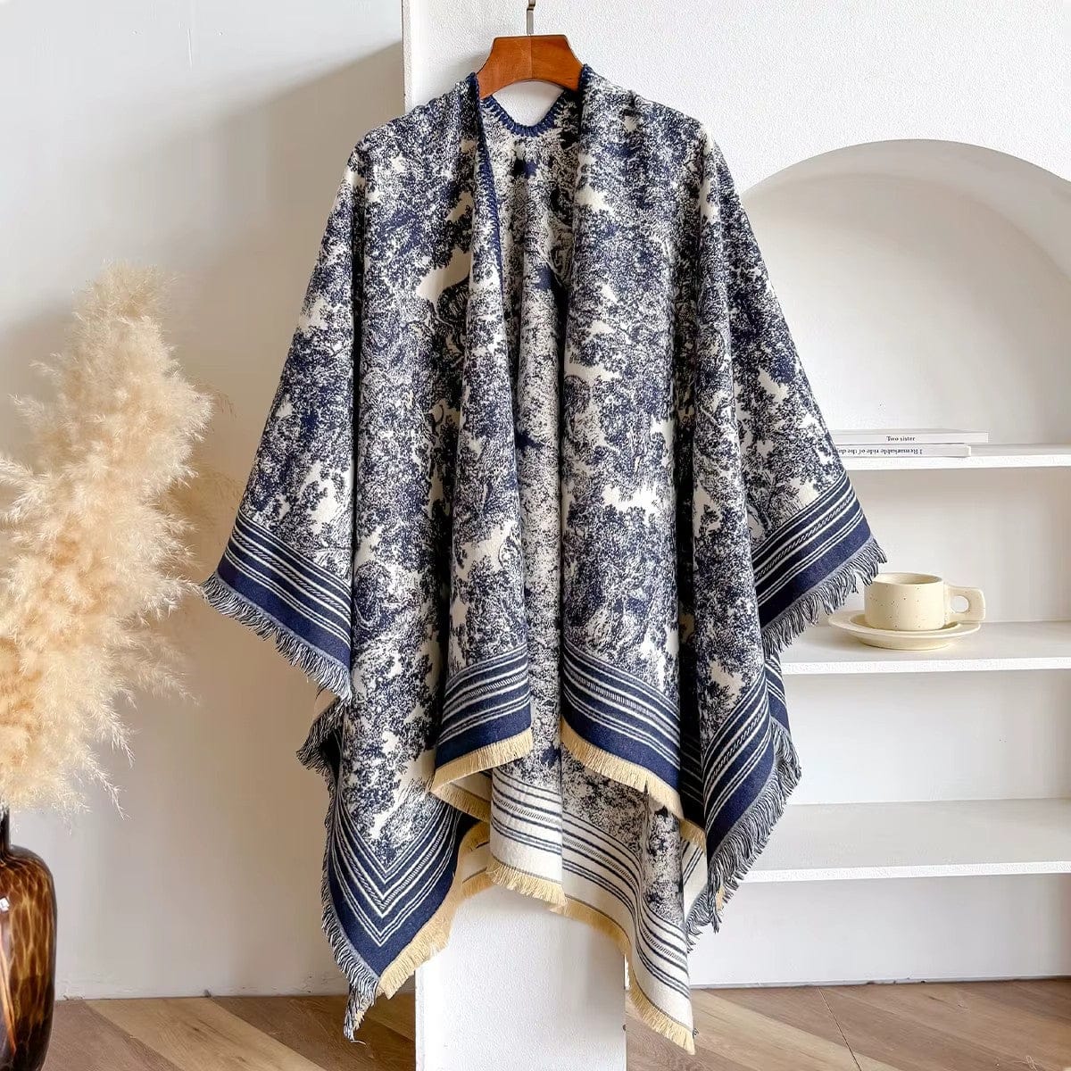 WCR520156 Torianne Print Ruana - MiMi Wholesale
