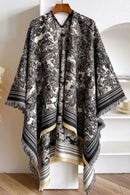 WCR520156 Torianne Print Ruana - MiMi Wholesale