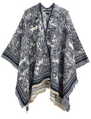 WCR520156 Torianne Print Ruana - MiMi Wholesale
