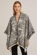 WCR520156 Torianne Print Ruana - MiMi Wholesale