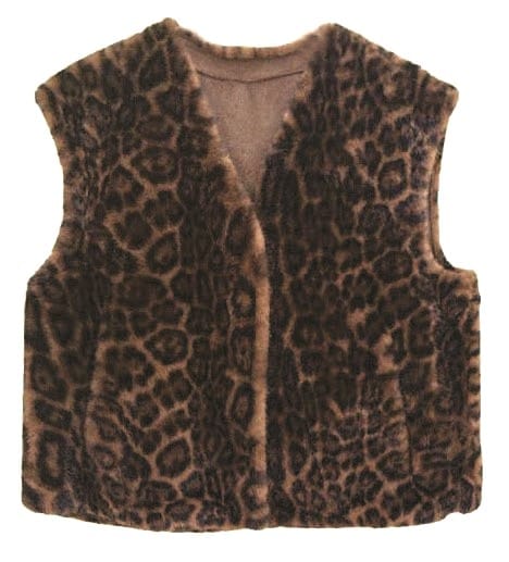 WCVS635 Samantha Leopard Faux Fur Vest - MiMi Wholesale