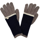 WGG520129 Color Block Layered Knit Gloves - MiMi Wholesale