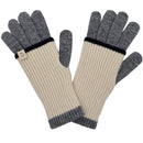 WGG520129 Color Block Layered Knit Gloves - MiMi Wholesale