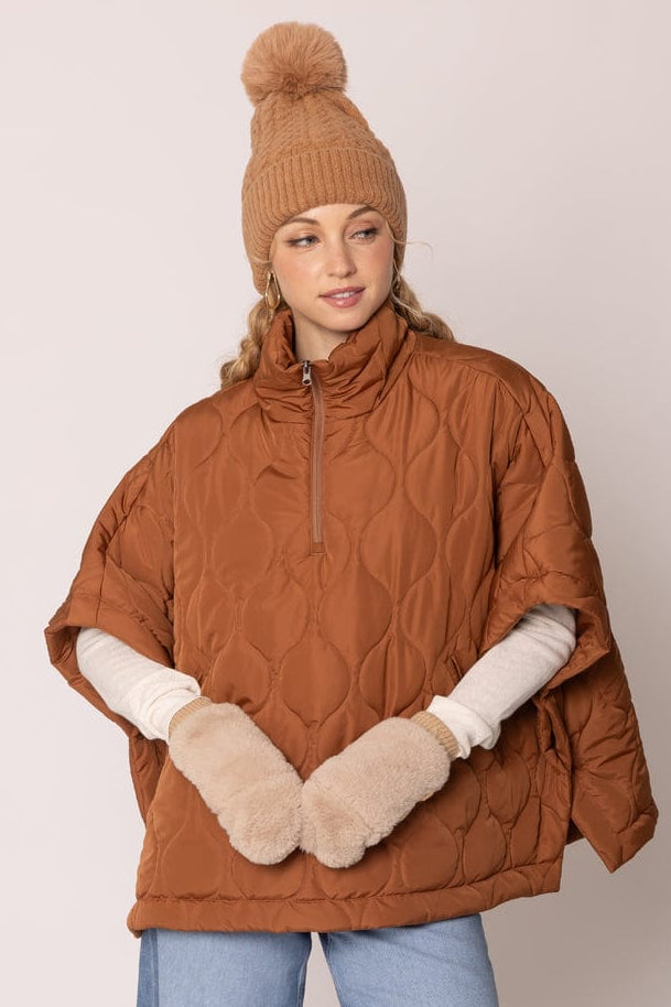 WGM220071 Solid Faux Fur Mittens - MiMi Wholesale