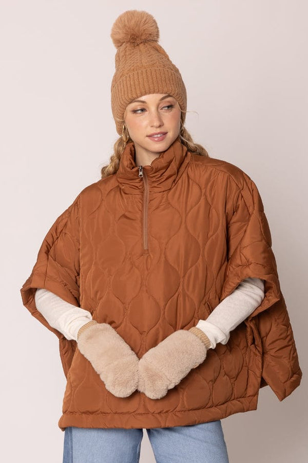 WGM220071 Solid Faux Fur Mittens - MiMi Wholesale