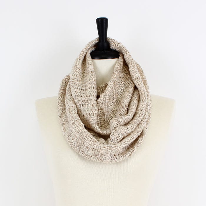 WI - 524 Knitted Infinity Scarf - MiMi Wholesale