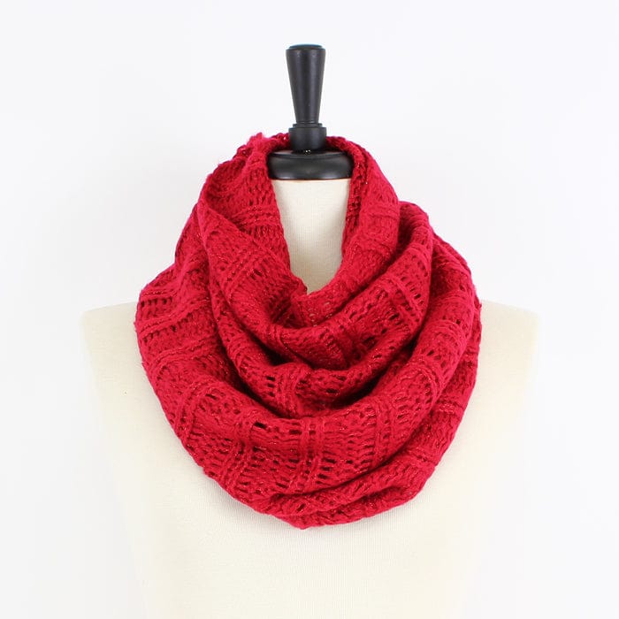 WI - 524 Knitted Infinity Scarf - MiMi Wholesale