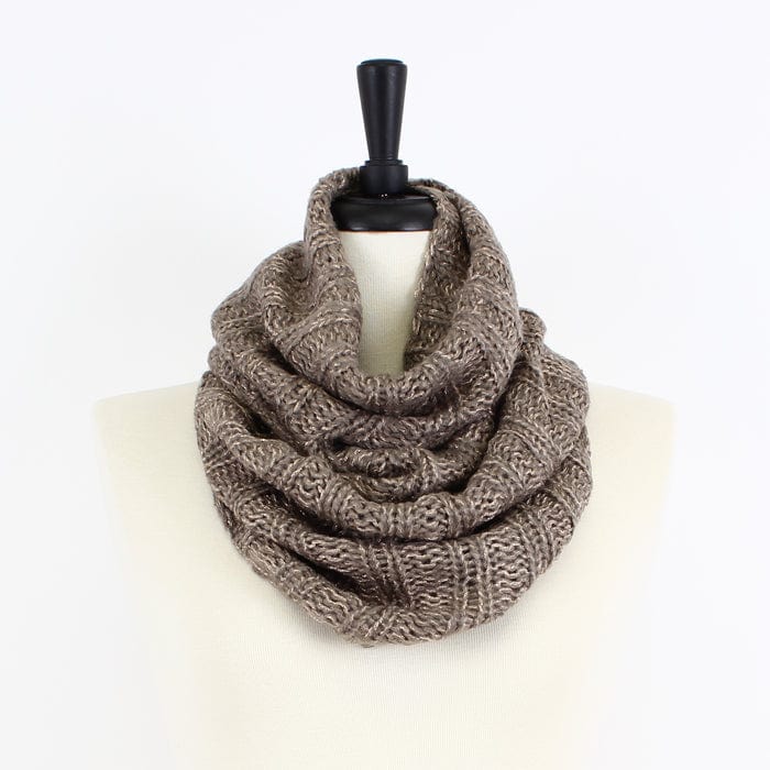 WI - 524 Knitted Infinity Scarf - MiMi Wholesale