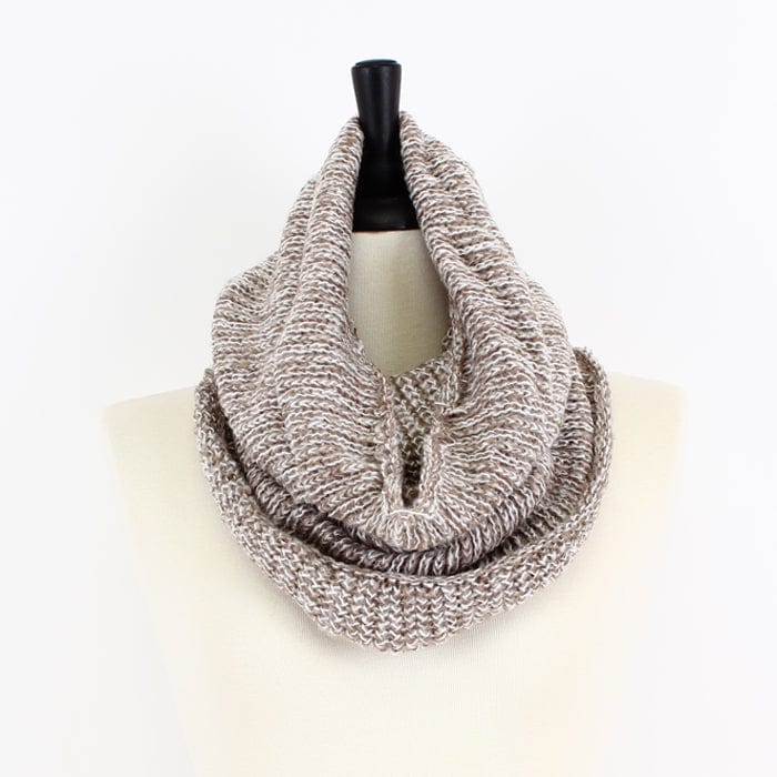 WI - 598 Knitted Infinity Scarf - MiMi Wholesale