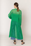 WLC410041 Sloane Crochet Long Cardigan - MiMi Wholesale