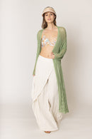 WLC410041 Sloane Crochet Long Cardigan - MiMi Wholesale