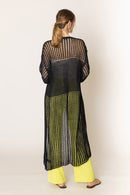 WLC410041 Sloane Crochet Long Cardigan - MiMi Wholesale