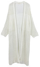 WLC410041 Sloane Crochet Long Cardigan - MiMi Wholesale