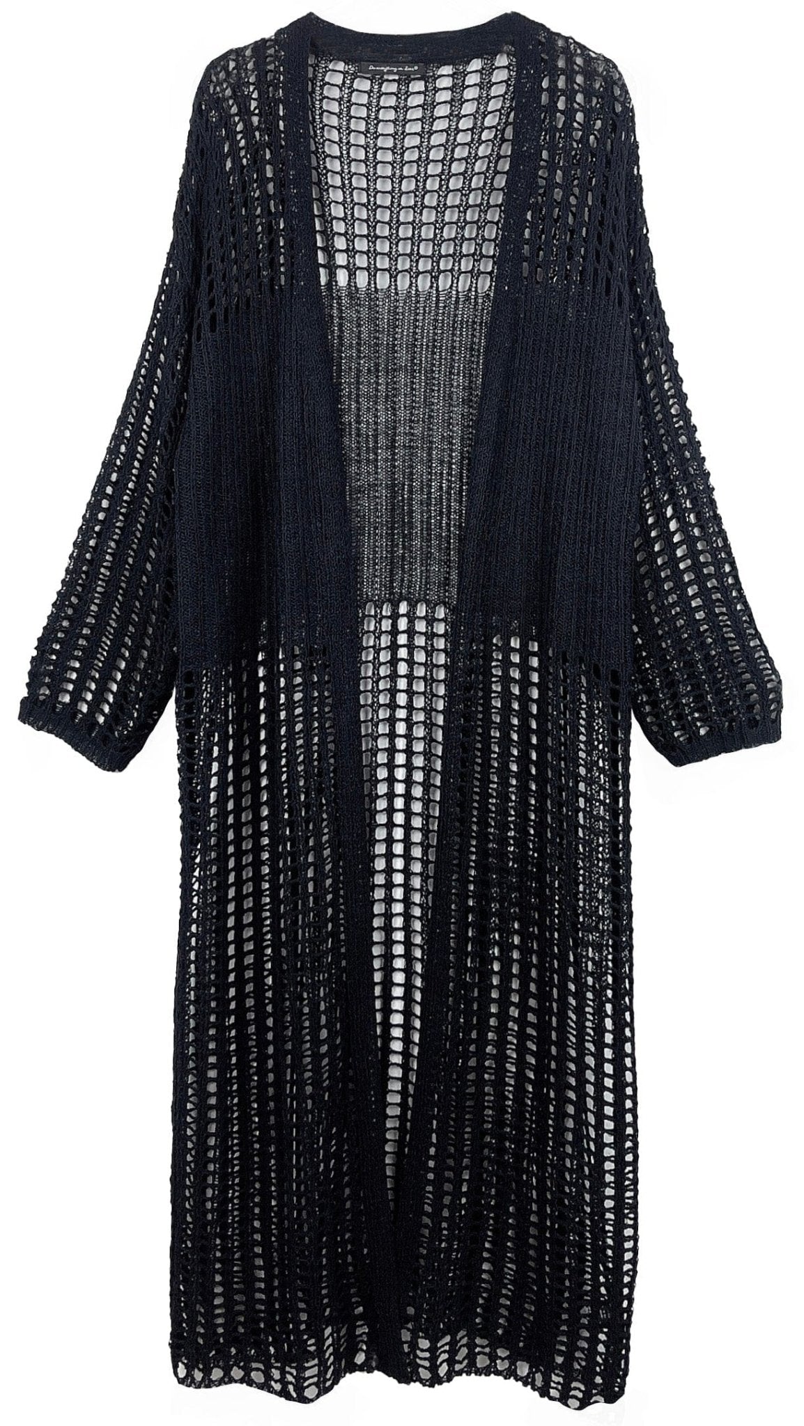 WLC410041 Sloane Crochet Long Cardigan - MiMi Wholesale