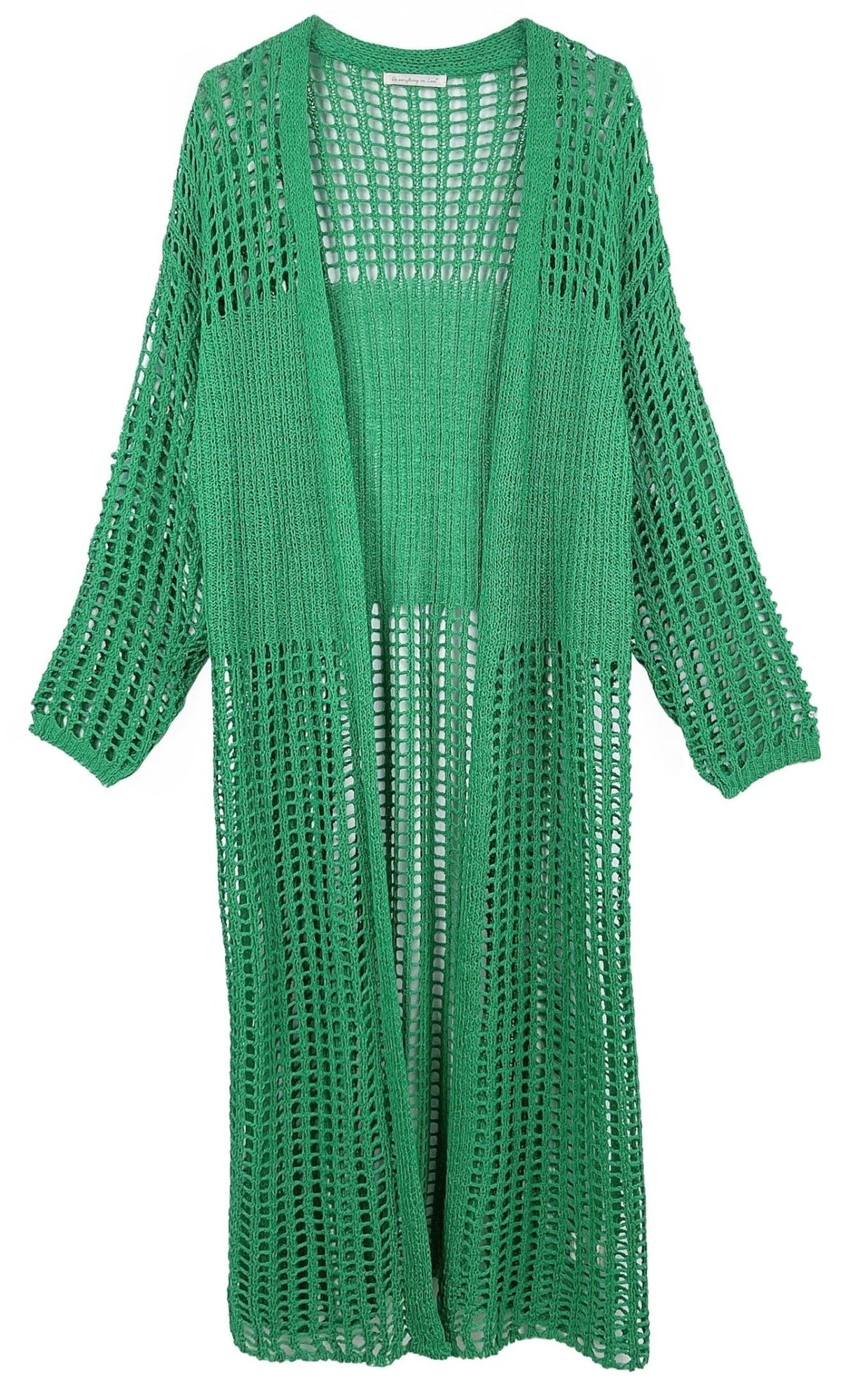 WLC410041 Sloane Crochet Long Cardigan - MiMi Wholesale