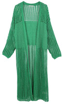 WLC410041 Sloane Crochet Long Cardigan - MiMi Wholesale