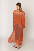 WLC410041 Sloane Crochet Long Cardigan - MiMi Wholesale