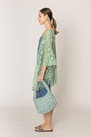 WLC410046 Eliana Crochet Kimono With Tassels - MiMi Wholesale