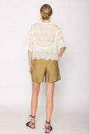 WLC510046 Wren Lace Tie Front Short Cardigan - MiMi Wholesale