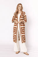 WLCS078 Square Pattern Crochet Cardigan - MiMi Wholesale