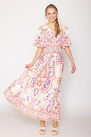 WLD510099 Paisley Print Long Dress - MiMi Wholesale