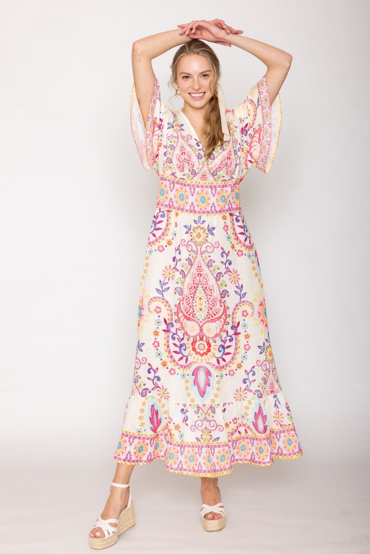 WLD510099 Paisley Print Long Dress - MiMi Wholesale