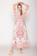 WLD510099 Paisley Print Long Dress - MiMi Wholesale