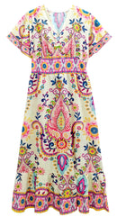 WLD510099 Paisley Print Long Dress - MiMi Wholesale