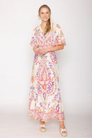 WLD510099 Paisley Print Long Dress - MiMi Wholesale