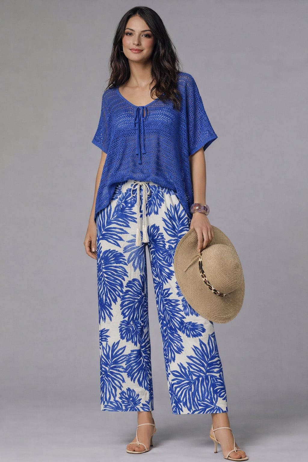WLJS128 Tropical Print Pants - MiMi Wholesale