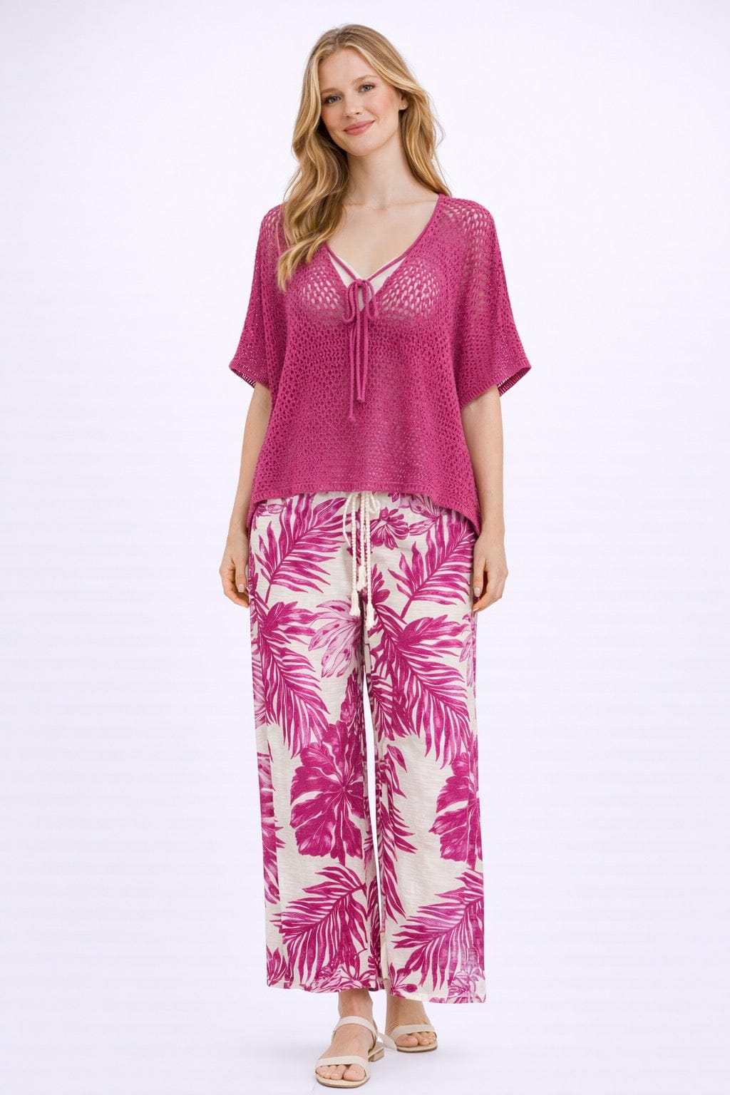 WLJS128 Tropical Print Pants - MiMi Wholesale