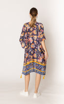 WLK410011 Leilani Floral Print Kimono With Tassels - MiMi Wholesale