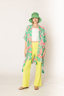 WLK410112 Ariana Abstract Leaves Pattern Kimono - MiMi Wholesale