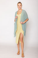 WLK510069 Samara Solid Kimono/Cover Up - MiMi Wholesale