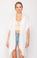WLK510069 Samara Solid Kimono/Cover Up - MiMi Wholesale